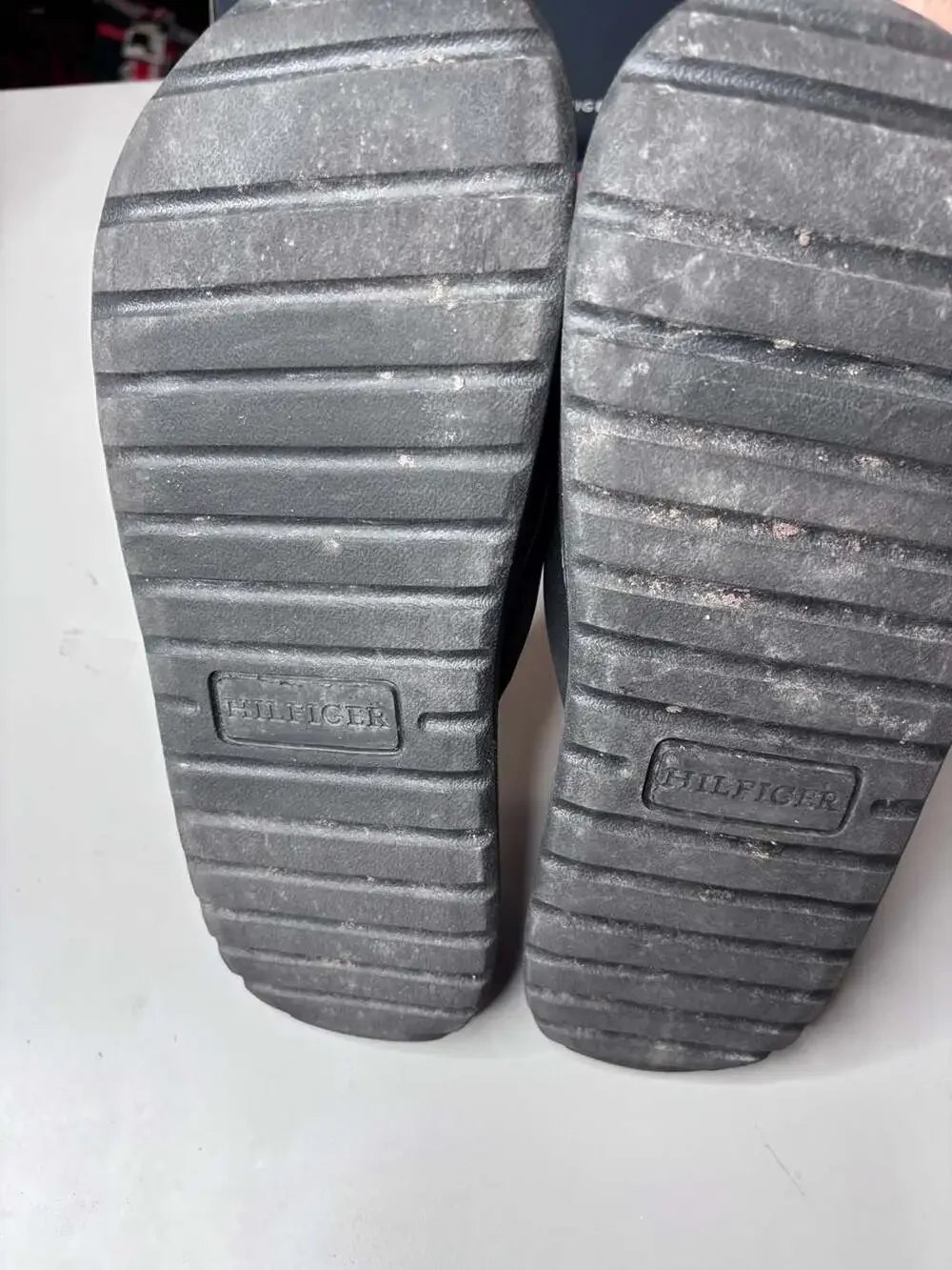 Tommy Hilfiger Men's Marmo Logo Slide Sandals in Black size 9